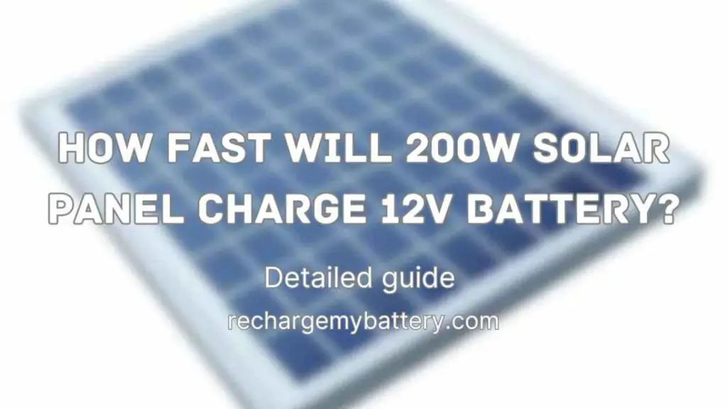 How Fast Will 200W Solar Panel Charge 12V Battery and a solar panel image